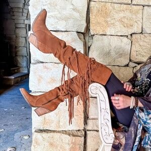 Dingo Witchy Woman Tall Suede Western Boot SZ 9.5 NEW